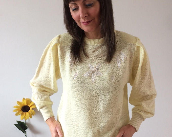 Vintage 80s Yellow Jumper