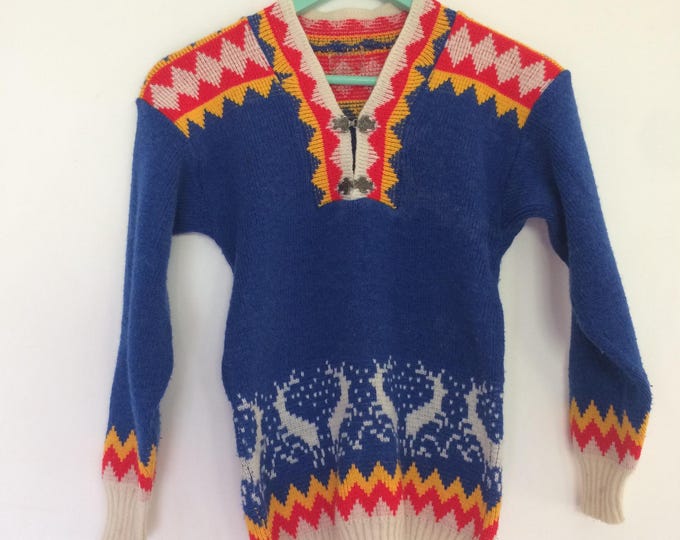 Vintage 70s Nordic Knit  Jumper