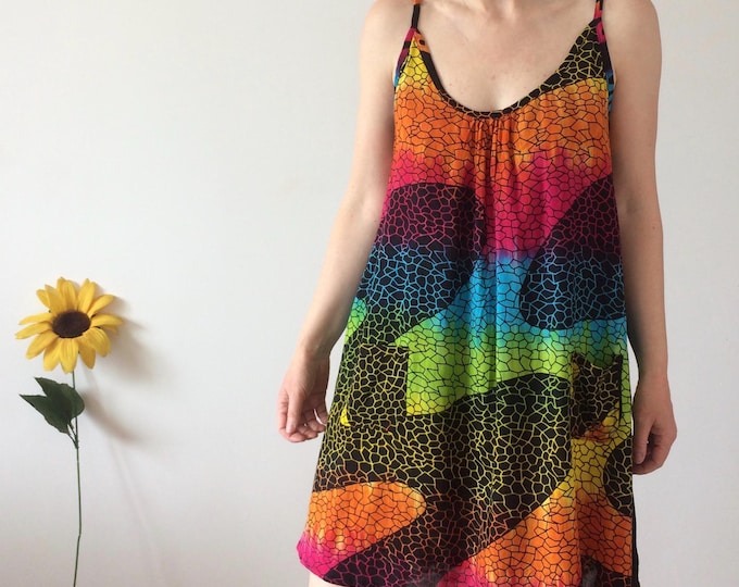 Vintage 90s Colourful Beach Dress