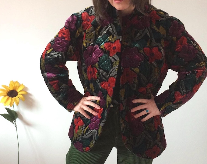 Vintage Velvet Floral Jacket