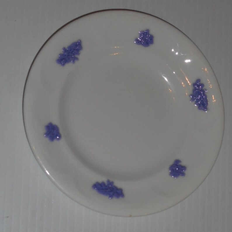 Chelsea China by Adderley Smooth, Embossed Leaf, Raised Blue Grapes