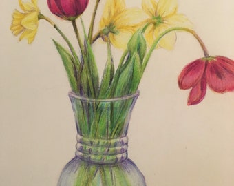 colored pencil drawing original