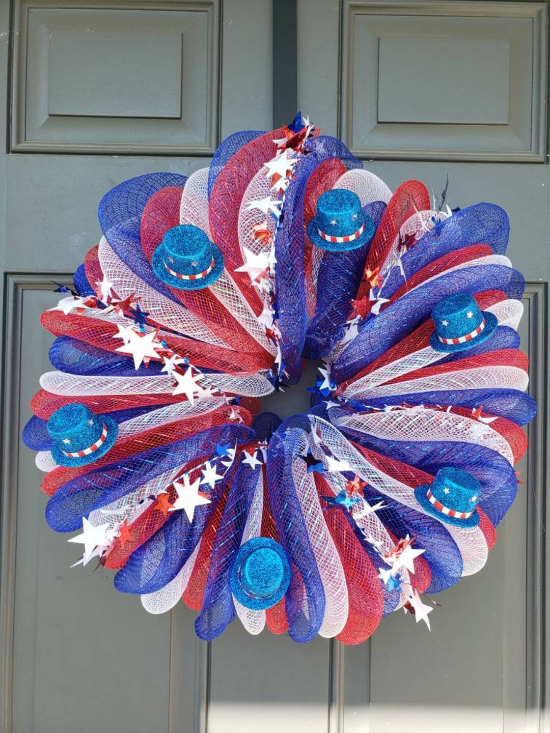 Patriotic Americana Wreath, 4th of July Wreath, Independence Day Wreath ...
