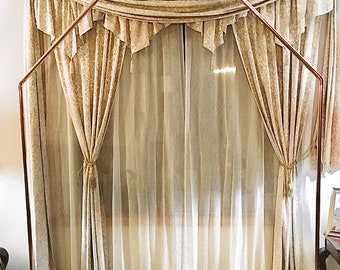 Triangle Copper Wedding Arch: Freestanding Ceremony Backdrop