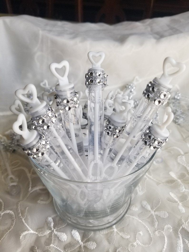Wedding Bubbles bubble wand Open Heart bubble wand Birthday Etsy