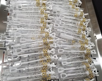 Wedding Bubbles: Open Heart Bubble Wands, Set of 36