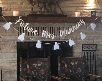 what is a paper dress Wedding Dress Garland, Paper wedding dress, Bridal shower Garland, Bachelorette Party Garland. Bridal Shower Decoration.