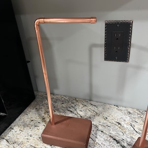 Table number holder, 1/4&quot; Copper table number stand, Wedding Table number holder. 13&quot; Tall x 4.5&quot; Wide