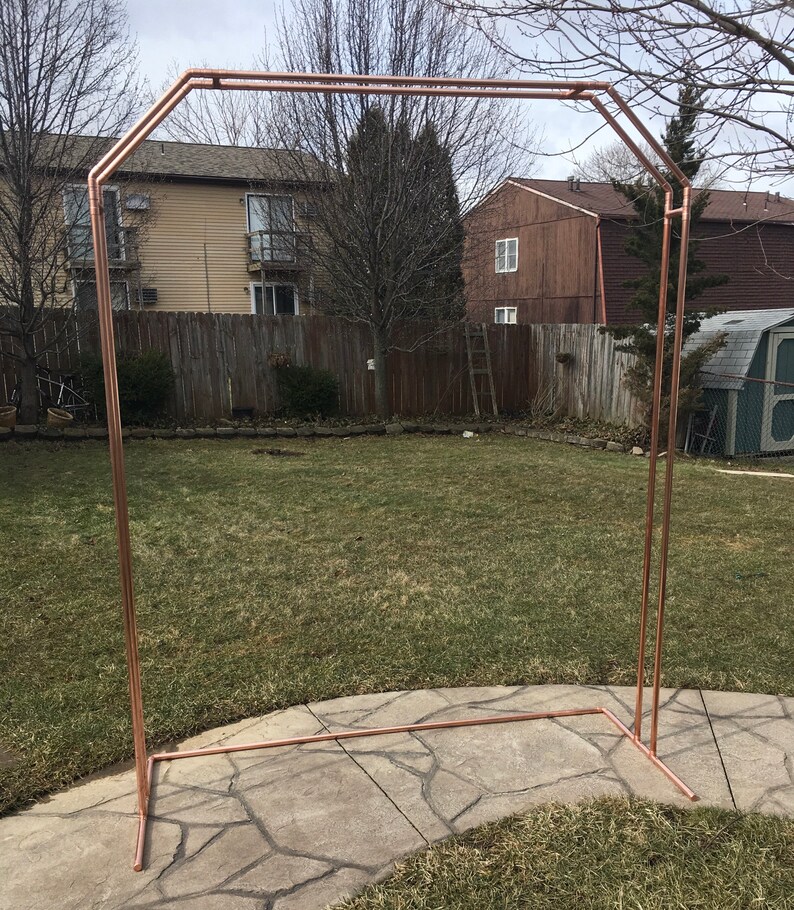 Geometric DOUBLE Copper Backdrop Wedding Arch Copper Wedding Etsy