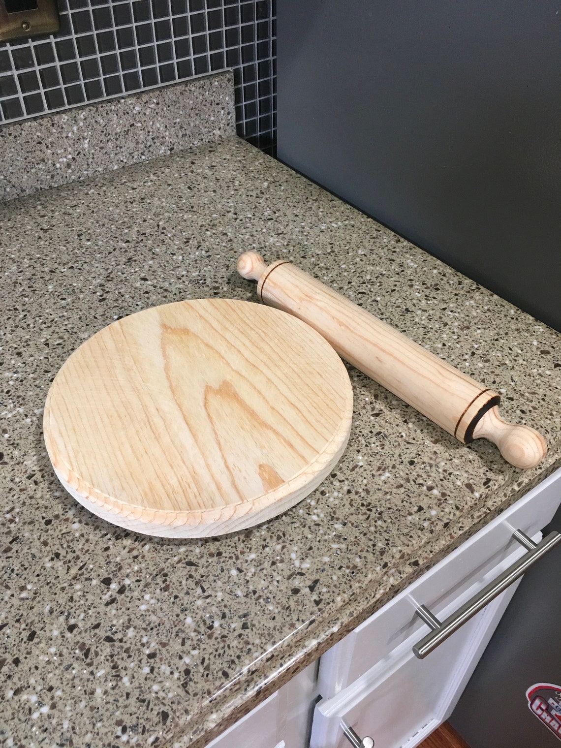 Rolling Pin and Board set Wooden Board and Rolling pin Etsy