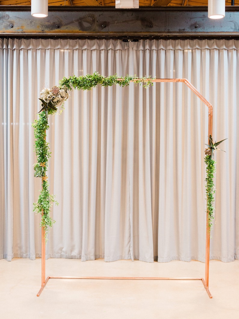 Geometric DOUBLE Copper Backdrop Wedding Arch Copper Wedding Etsy