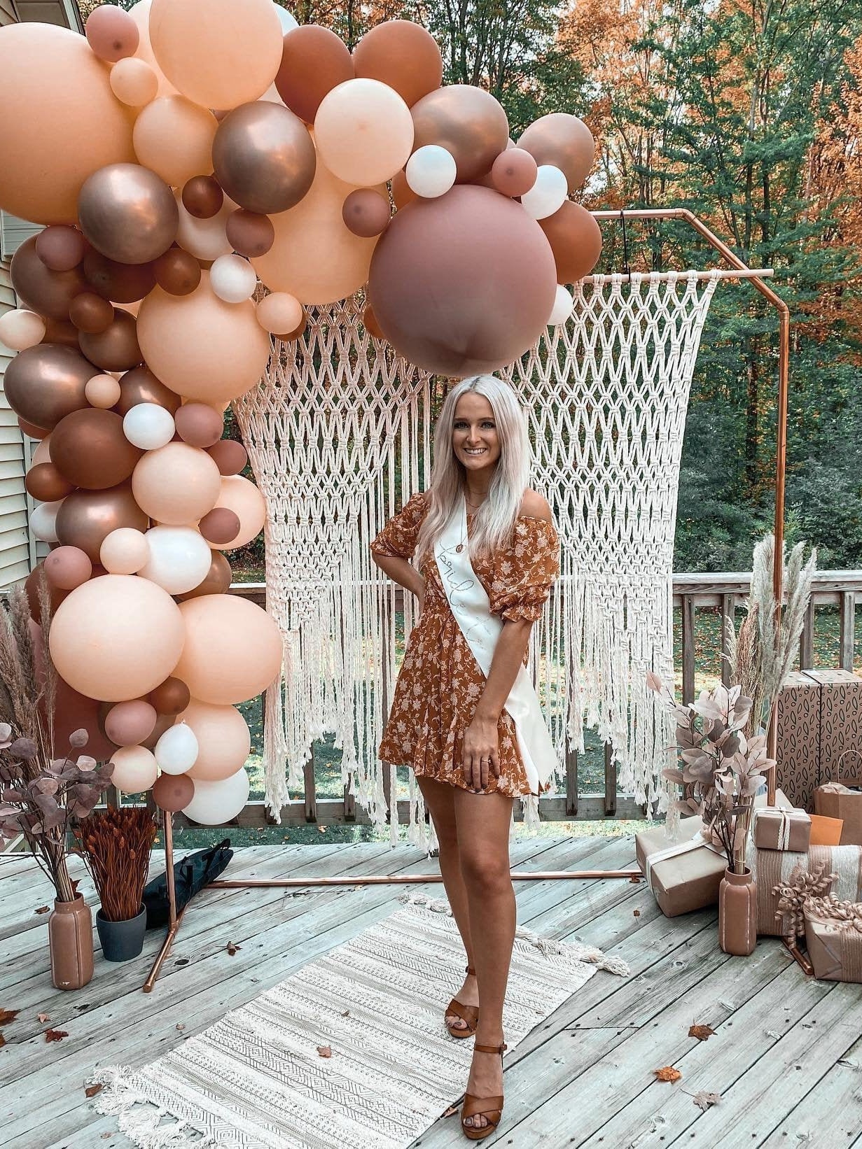 Geometric Copper Freestanding Arch