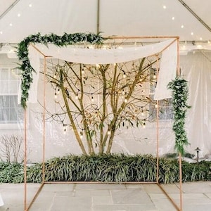 Copper Chuppah Wedding Arch: Freestanding Ceremony Frame