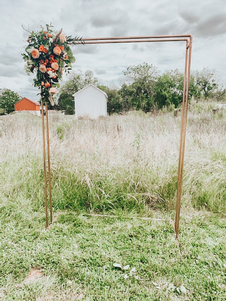 Copper Arch Double Copper Wedding Arch Photobooth Backdrop Etsy