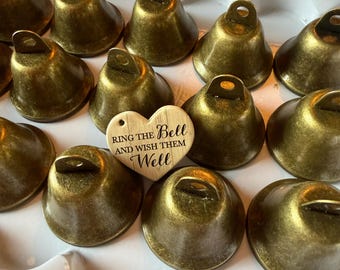 Round Kissing bells, Free tags,  Set of 24, Ring the bell for kisses.