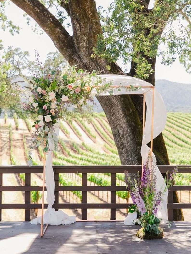 Chuppah, Copper Chuppah Ceremony Frame, Chuppah Poles, Copper Chuppah Kit, Copper Arch. image 4