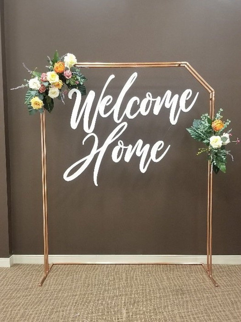 Geometric DOUBLE Copper Backdrop Wedding Arch Copper Wedding Etsy