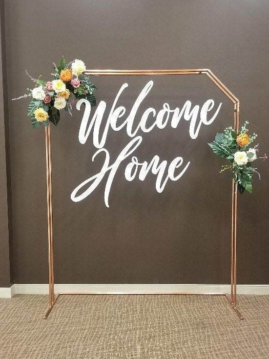 Arch Shaped Welcome Sign Stand 5'x3' Wedding Arched Sign Stand