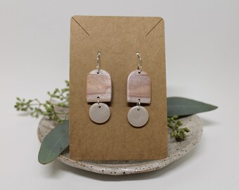 Polymer Clay and Silver Earrings