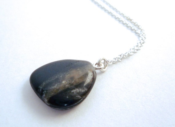 Elementos de plata esterlina Transparente piedra en forma de lágrima colgante con 18 Pulgadas Cadena