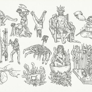 Die Inquisition Folter Makaber Horror Kunst Etsy