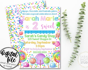 Gummy Bear Invitation PIY file ~ Gummy Bears Printable ~ Gummy Bear Birthday Invite Digital File