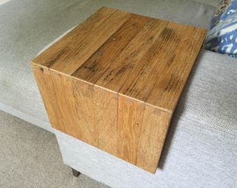 sofa table chair apartment sofa table tray reclaimed end side chair arm couch remote holder table etsy sofa table chair apartment sofa table tray reclaimed end side chair arm couch remote holder table etsy