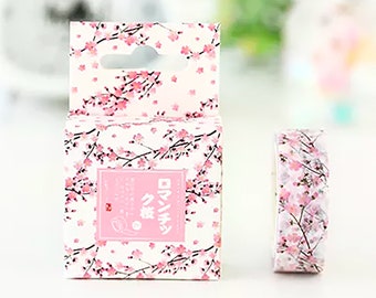 Romantic pink cherry blossom washi tape