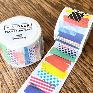 mt FOR PACK 45mm width 15m roll very wide washi tape - colourful washi tape pattern