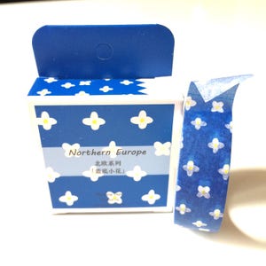 Simpatico nastro washi in tessuto stile fiori scandinavi