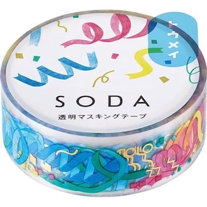 KING JIM - SODA - Clear washi tape - Party