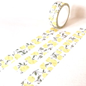 Watercolor lemon pettern washi tape