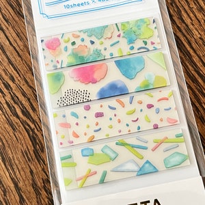 KITTA Shine - Portable pre-cut clear washi tape set - Japanese stationery
