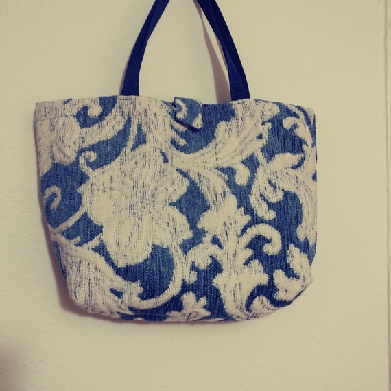 upholstery fabric tote bag