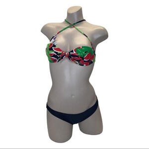 Recco brazilian bright floral print bikini NWT