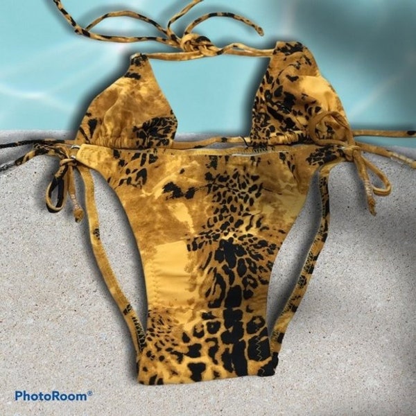 Cheetah Print Bikini Etsy