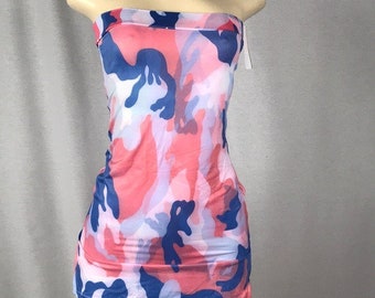 Zuliana camouflage tie dye mini dress Made in USA