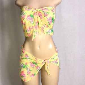 Zuliana Mesh Floral Sarong Set Made in USA