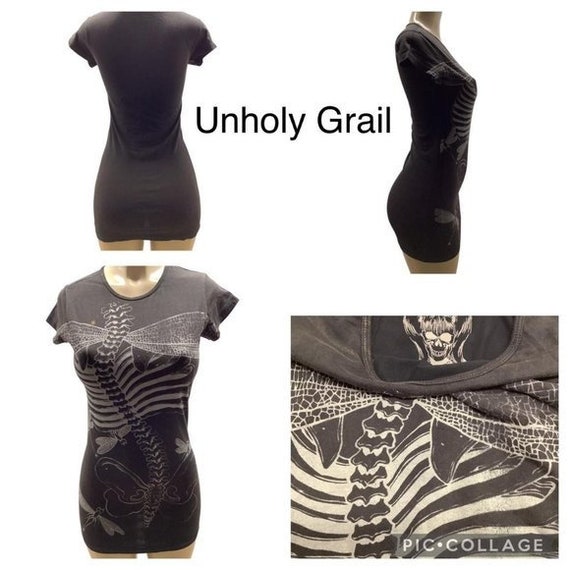Unholy Grail Vintage T Shirt Firefly Skeleton - image 1