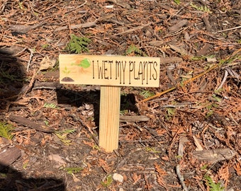 Humor Garden Stakes Herbs Garden Funny Custom Plant Markers Garden Decor Wood Signs Custom Markers Gift for Her Gift for Mom Garden Humor