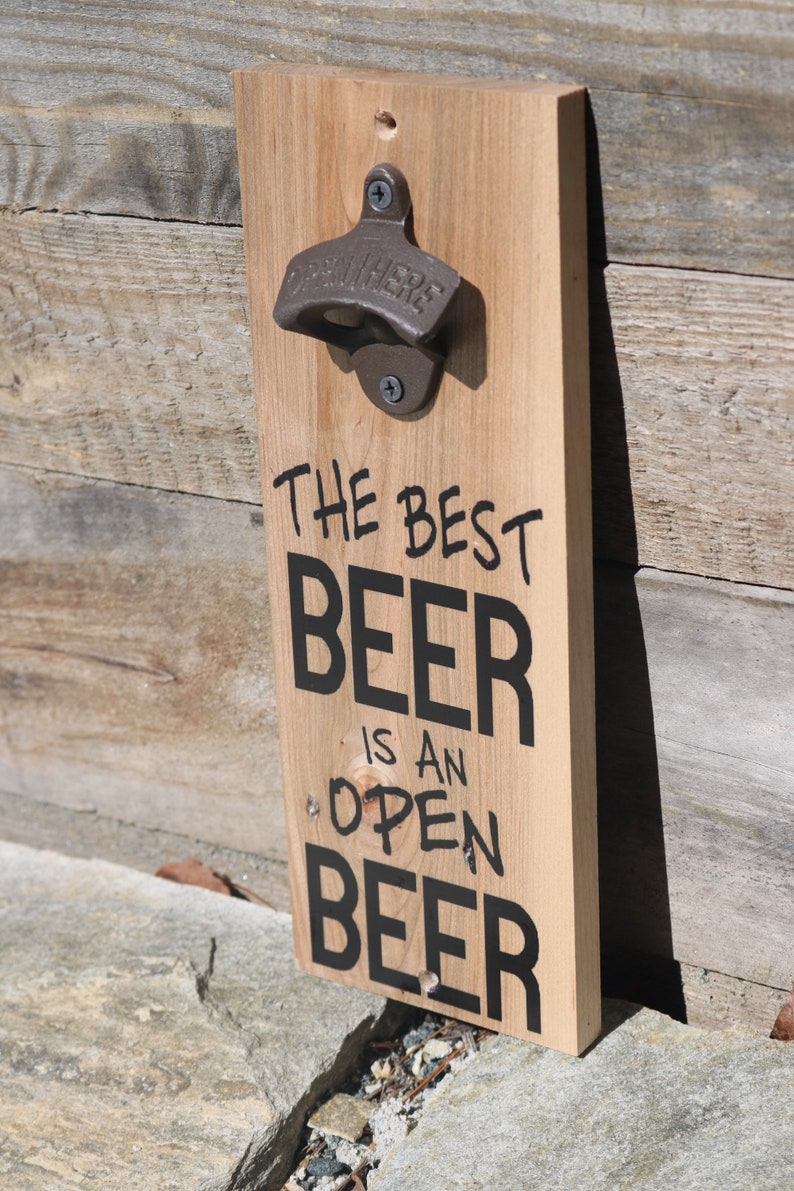 thumbnail image 2 of Wicked Gizmos Rust Effect Beer Bottle Opener - Wall Mounted With Funny Slogan 2 of 6