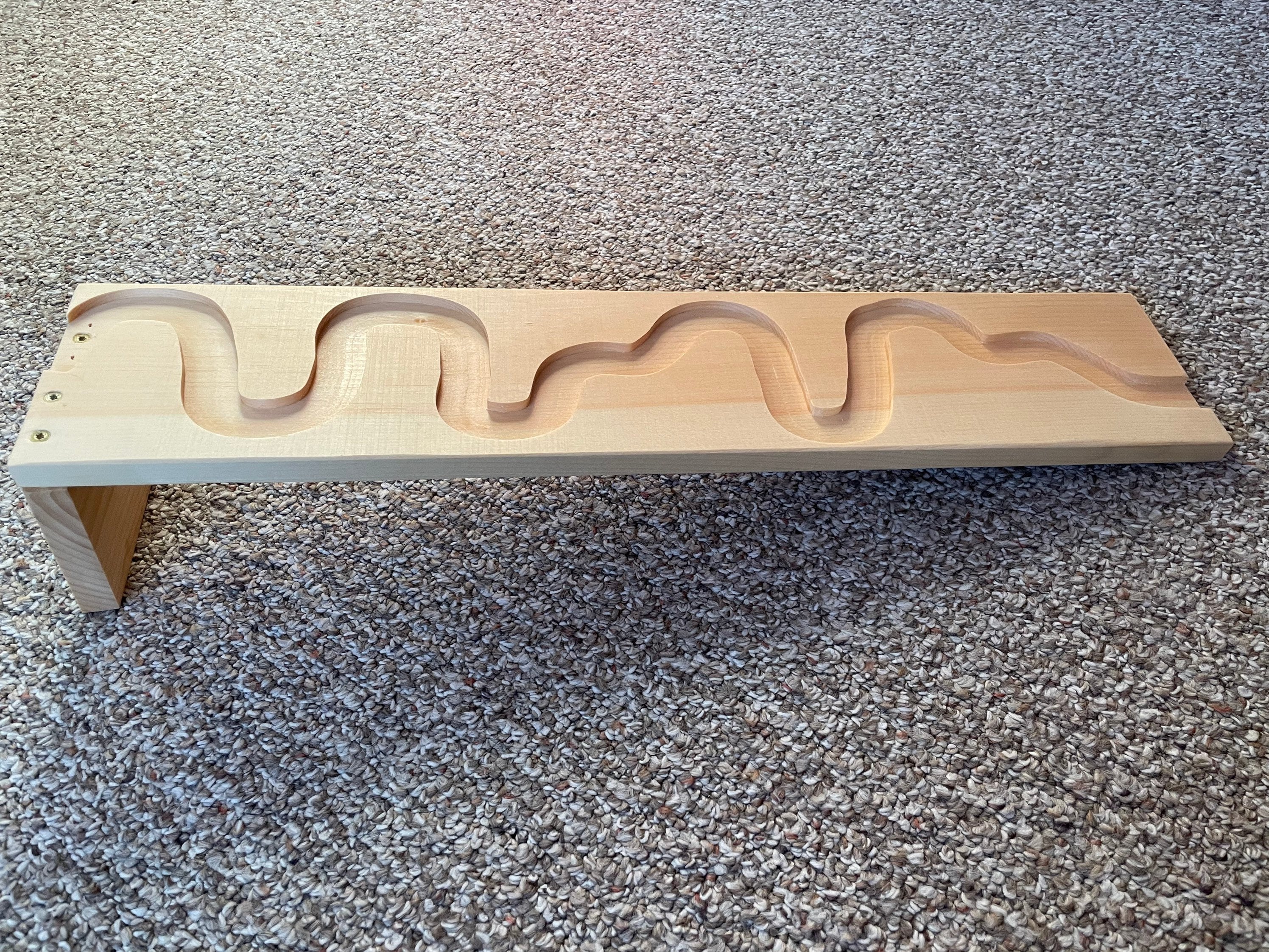 Wooden Marble Run Race Winding Track Set Wooden Ball Run Snake Etsy