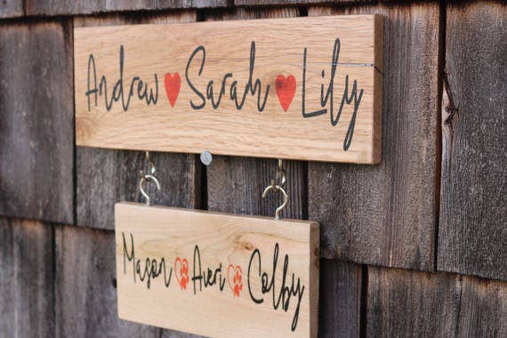 Custom Wall Art Family Name Sign Home Decor Wood Signs Family Etsy