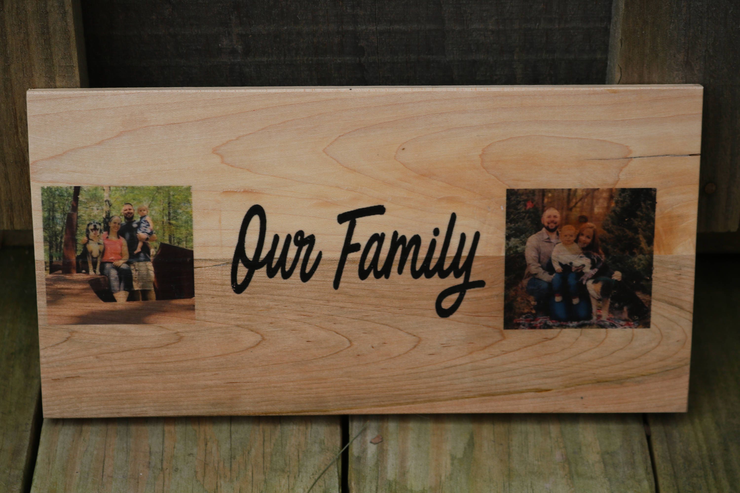 Our Family Sign Reclaimed Wood Sign Family Photo Gift Idea Etsy