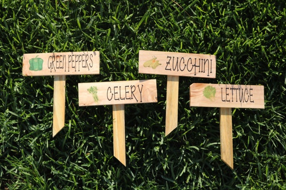 Vegetable Garden Stakes Herbs Garden Custom Plant Markers Etsy