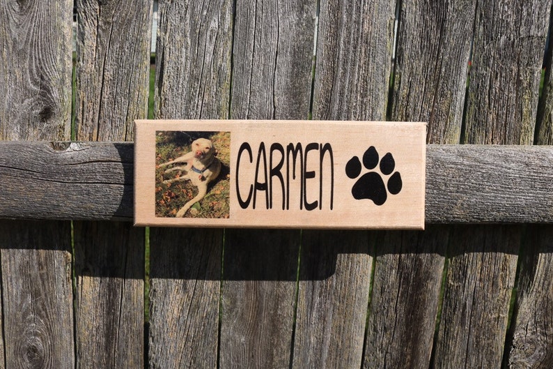 Personalized Dog Name Plate Dog Sign Dog Tag Pets Wood Sign Etsy