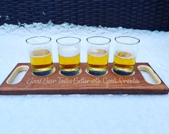 Personalized Beer Flight Beer Paddle Custom Craft Beer Flights Personalized Groomsmen Gift Man Cave Fathers Day Gift Valentines Day Gift