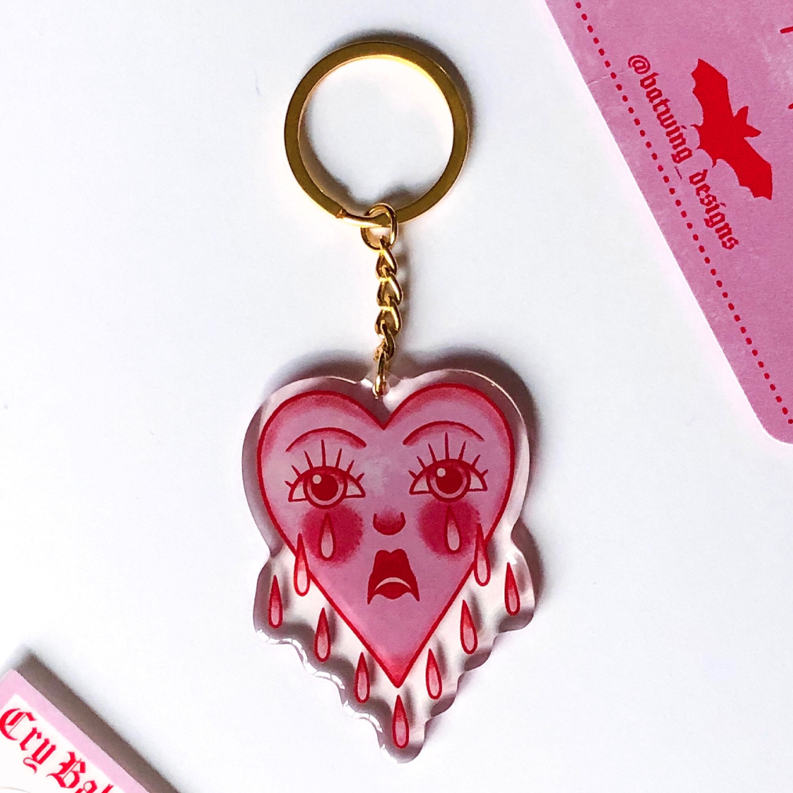Human made Girls Don’t Cry keychain Red HUMAN MADE Girls Don 't Cry keychain 