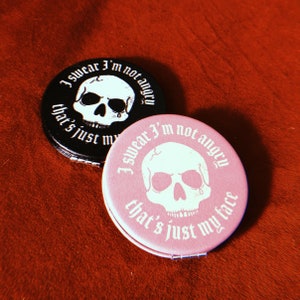 I’m Not Angry Compact Mirror | Pocket Mini Mirror Punisher Inspired RBF Gift