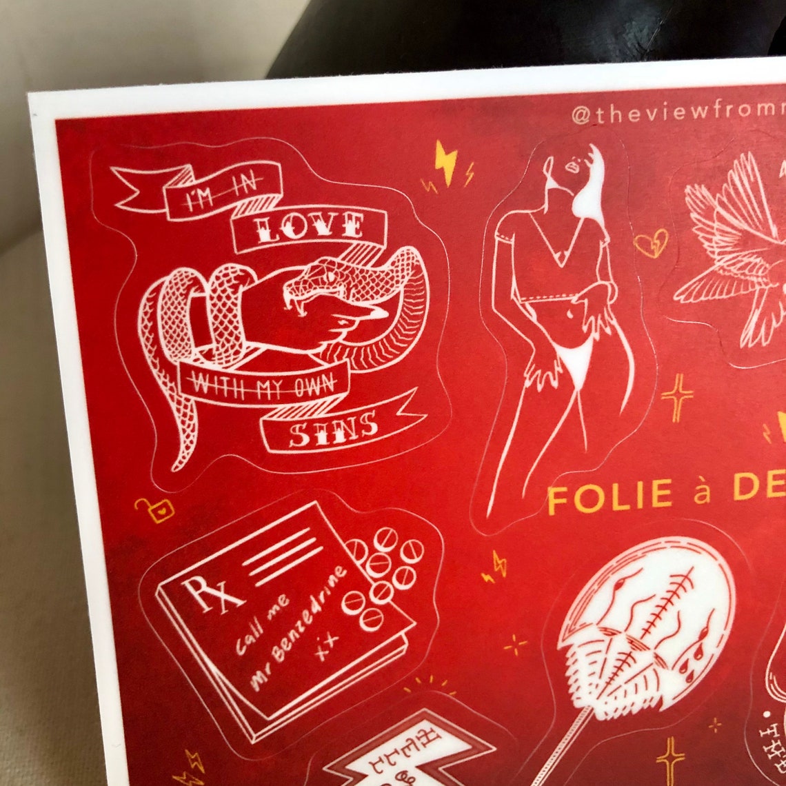 Folie à Deux Collab Sticker Sheet Fall Out Boy FOB folie a Etsy